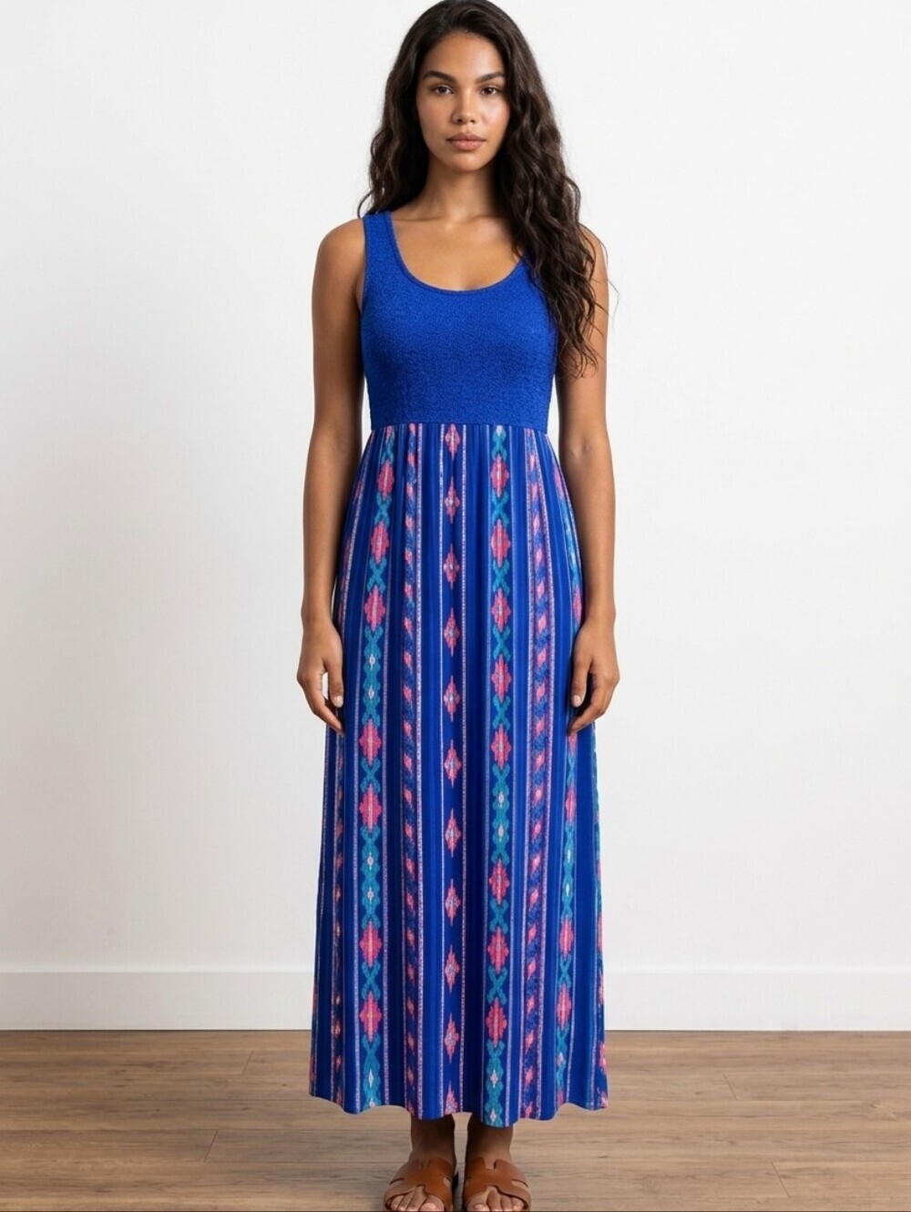 AZTEC, TRIBAL MAXI SLEEVELESS DRESS New With TAGS, JUST BE Size 2X